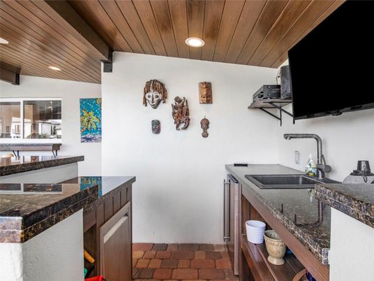 Interior, Kitchen, Recessed Lighting, Wooden Ceilings