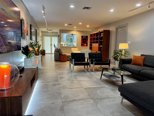 Interior, Living room, Recessed Lighting