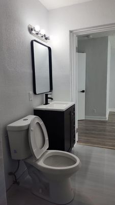 Bathroom, Dual Sink Vanities, Interior, Wood Texture Flooring