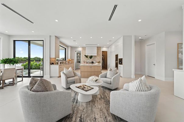 Interior, Kitchen, Living room, Recessed Lighting