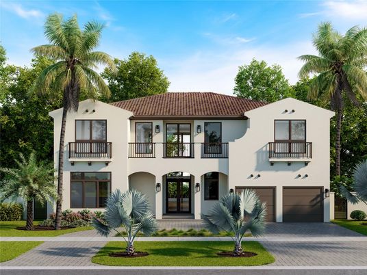 Attached, Exterior, Facade, Spanish Mediterranean