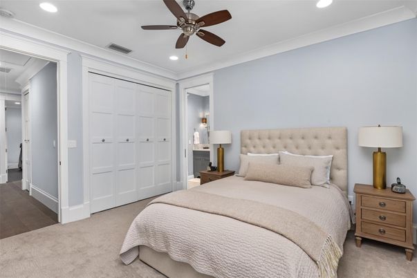 Bedroom, Interior, Recessed Lighting