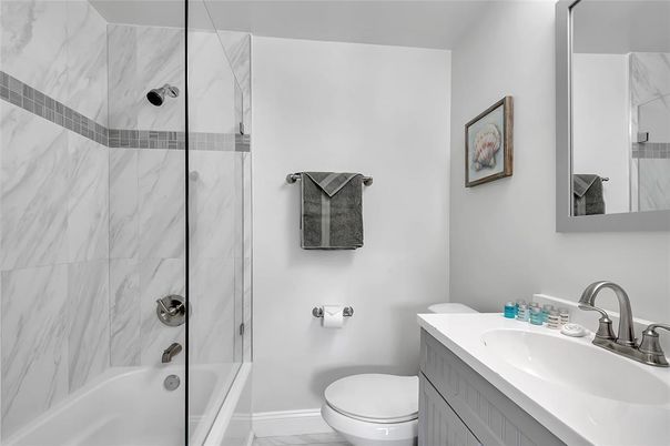 Bathroom, Glass Shower, Interior, Marble Walls