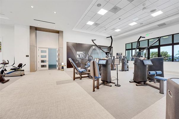 Fitness Equipment, Gym, Interior, Recessed Lighting