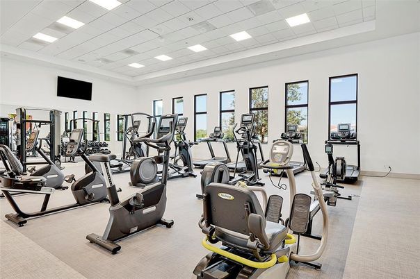 Fitness Equipment, Gym, Interior, Recessed Lighting