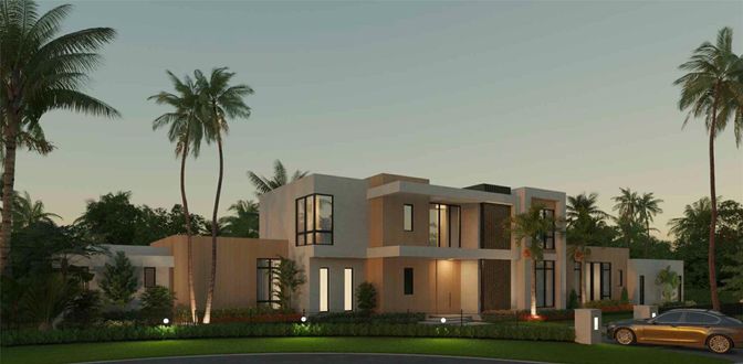 Exterior, Facade, Modern