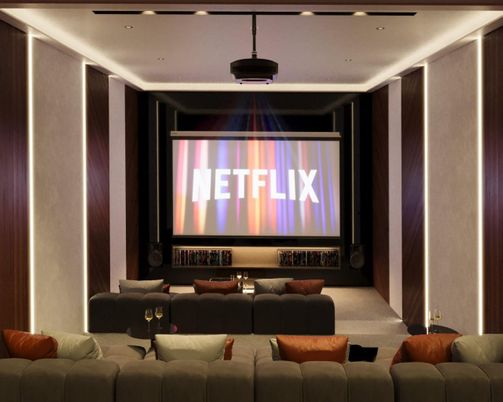 Interior, Projection Screen, Recessed Lighting, Theatre Room