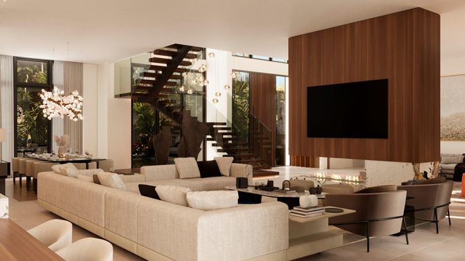 Dining room, Interior, Living room, Pendant Lights