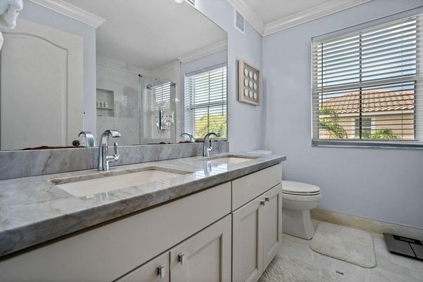 Bathroom, Dual Sink Vanities, Glass Shower, Interior