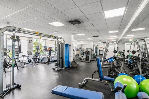 Fitness Equipment, Gym, Interior, Recessed Lighting