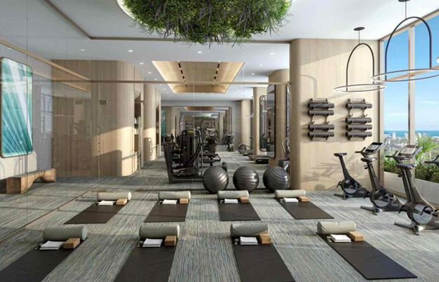 Fitness Equipment, Interior, Recessed Lighting