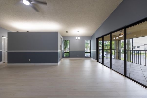 Empty room, Interior, Pendant Lights, Wood Texture Flooring