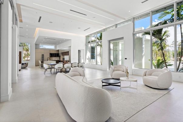 Dining room, Interior, Kitchen, Living room, Recessed Lighting