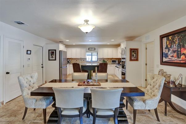 Dining room, Interior, Kitchen, Recessed Lighting, Stainless Steel Appliances
