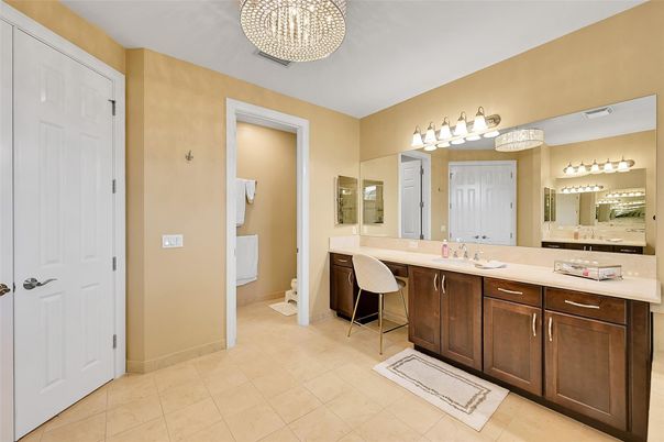 Bathroom, Chandelier, Interior