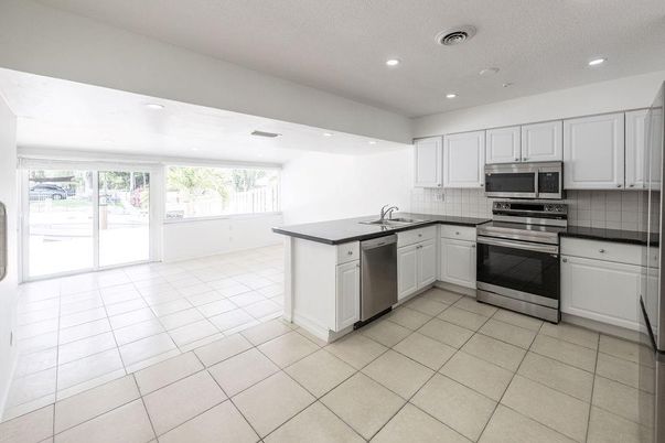 Interior, Kitchen, Recessed Lighting, Stainless Steel Appliances