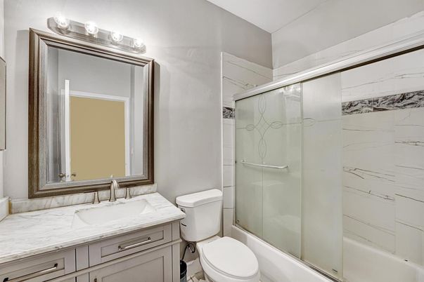 Bathroom, Glass Shower, Interior, Marble Walls