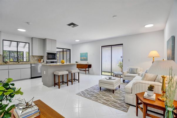 Interior, Kitchen, Living room, Recessed Lighting, Stainless Steel Appliances