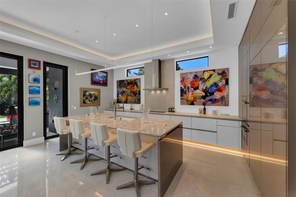 Interior, Kitchen, Pendant Lights, Recessed Lighting, Stainless Steel Appliances