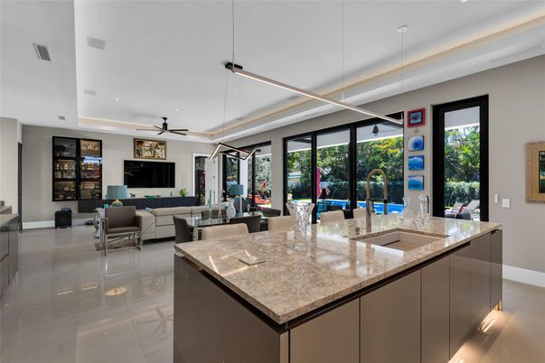 Dining room, Interior, Kitchen, Living room, Pendant Lights, Recessed Lighting