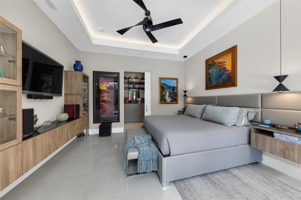 Bedroom, Interior, Pendant Lights
