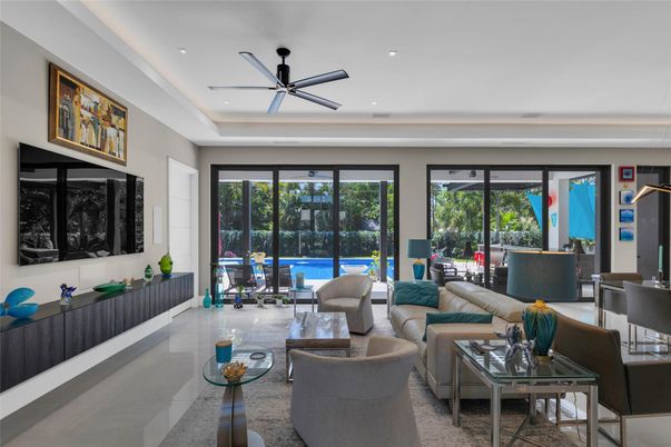 Interior, Living room, Recessed Lighting