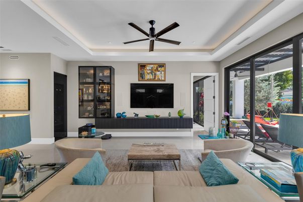 Interior, Living room, Recessed Lighting