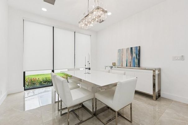 Chandelier, Dining room, Interior, Recessed Lighting