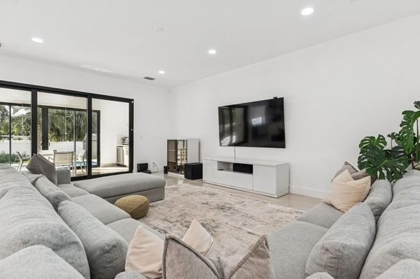 Interior, Living room, Recessed Lighting