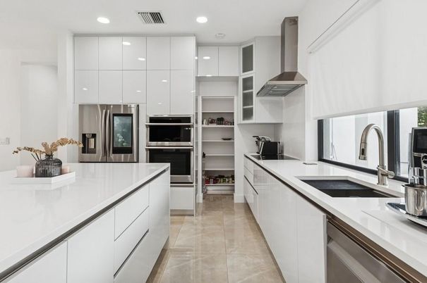Interior, Kitchen, Recessed Lighting, Stainless Steel Appliances