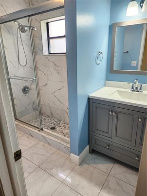 Bathroom, Glass Shower, Interior, Marble, Marble Walls