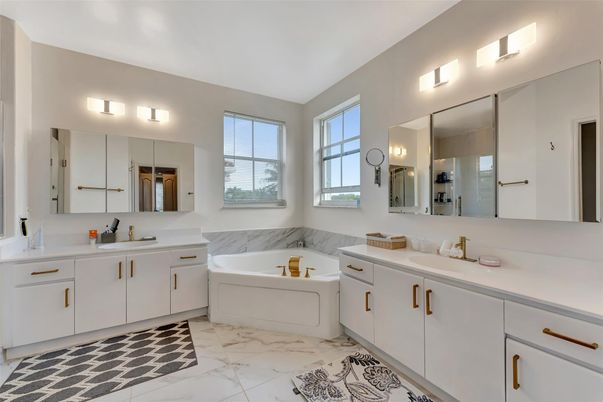 Bathroom, Dual Sink Vanities, Interior, Marble