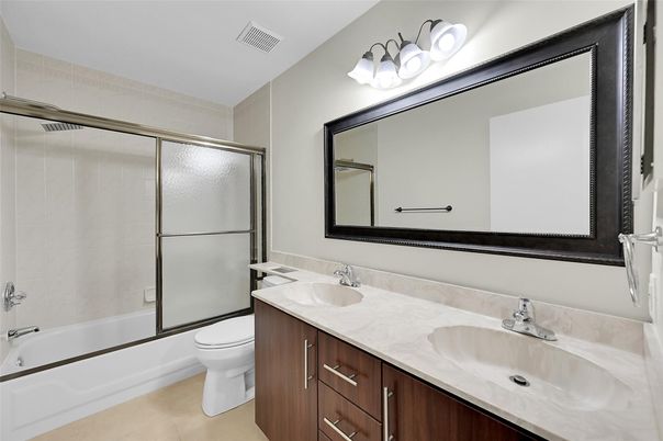 Bathroom, Dual Sink Vanities, Glass Shower, Interior