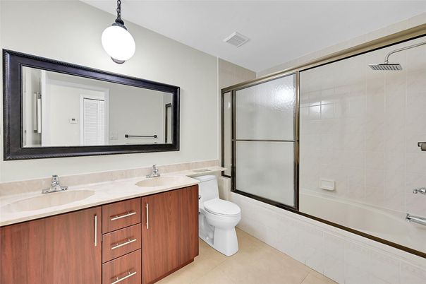 Bathroom, Dual Sink Vanities, Glass Shower, Interior