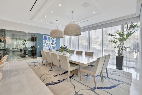 Dining room, Interior, Pendant Lights, Recessed Lighting