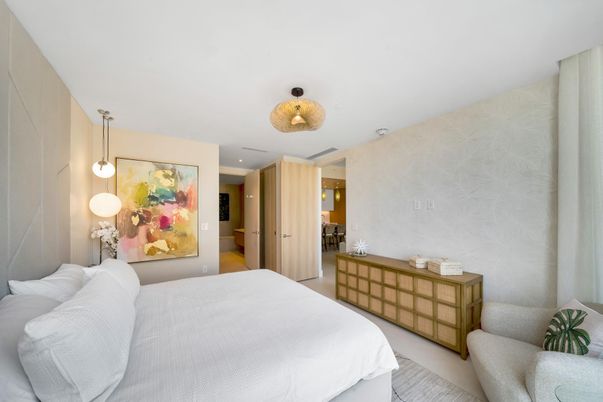Bedroom, Interior, Pendant Lights, Recessed Lighting