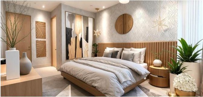 Bedroom, Interior, Recessed Lighting