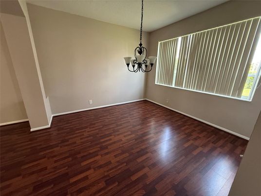Chandelier, Empty room, Interior, Wood Texture Flooring