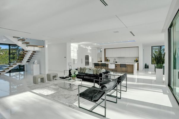Interior, Kitchen, Living room, Recessed Lighting