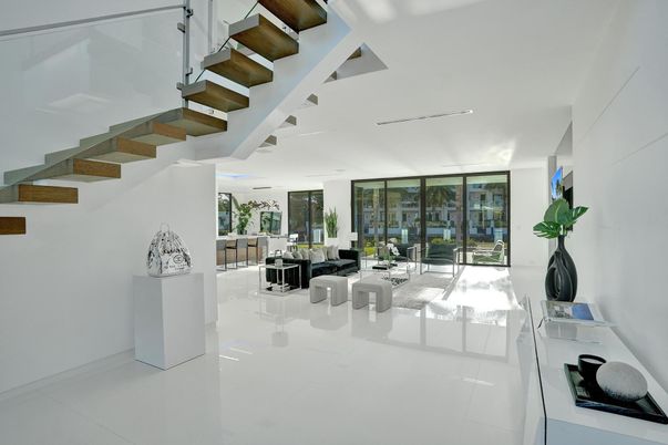 Interior, Living room, Recessed Lighting