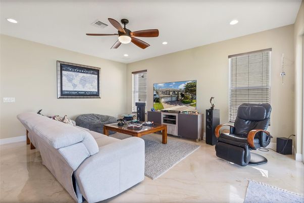 Home Office, Interior, Living room, Marble, Recessed Lighting