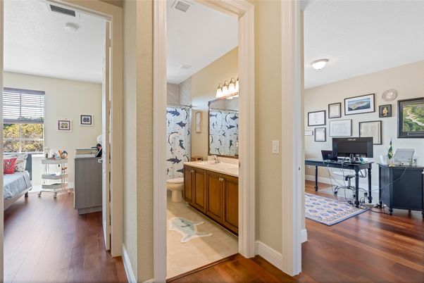 Bathroom, Home Office, Interior, Wood Texture Flooring