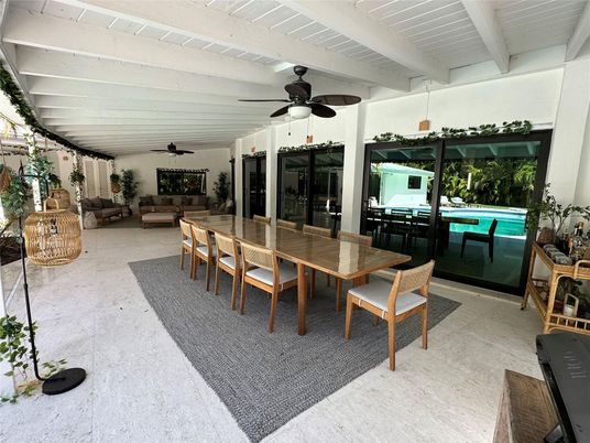 Dining room, Interior, Living room, Pool