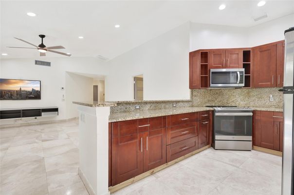 Interior, Kitchen, Recessed Lighting, Stainless Steel Appliances