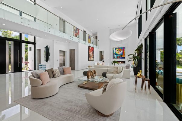 Interior, Living room, Recessed Lighting