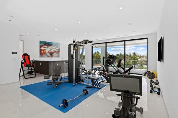 Fitness Equipment, Gym, Interior, Recessed Lighting