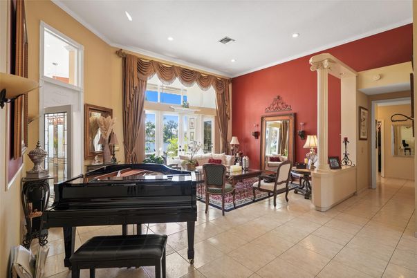 Interior, Living room, Piano, Recessed Lighting