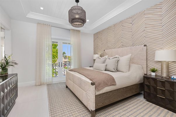 Bedroom, Interior, Pendant Lights, Recessed Lighting
