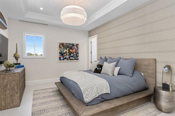 Bedroom, Interior, Pendant Lights, Recessed Lighting