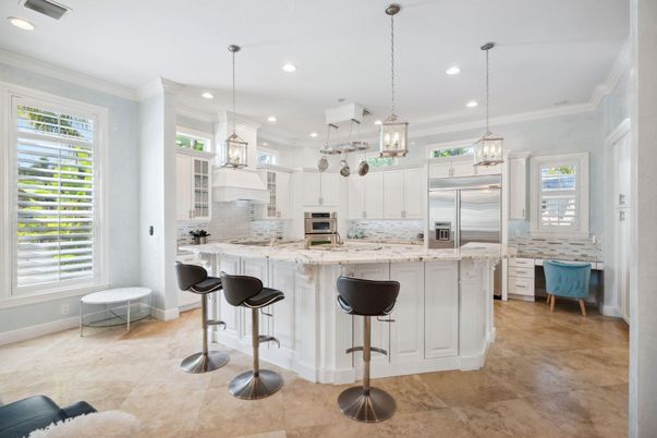 Interior, Kitchen, Pendant Lights, Recessed Lighting, Stainless Steel Appliances